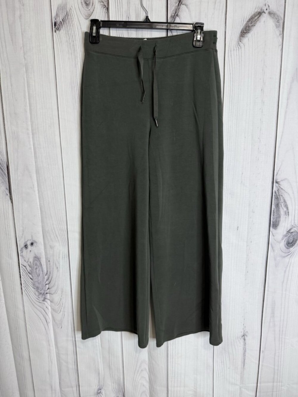 Spanx Air Essentials Wide Leg Pants Women's XL Dark Green Drawstring Lounge Soft